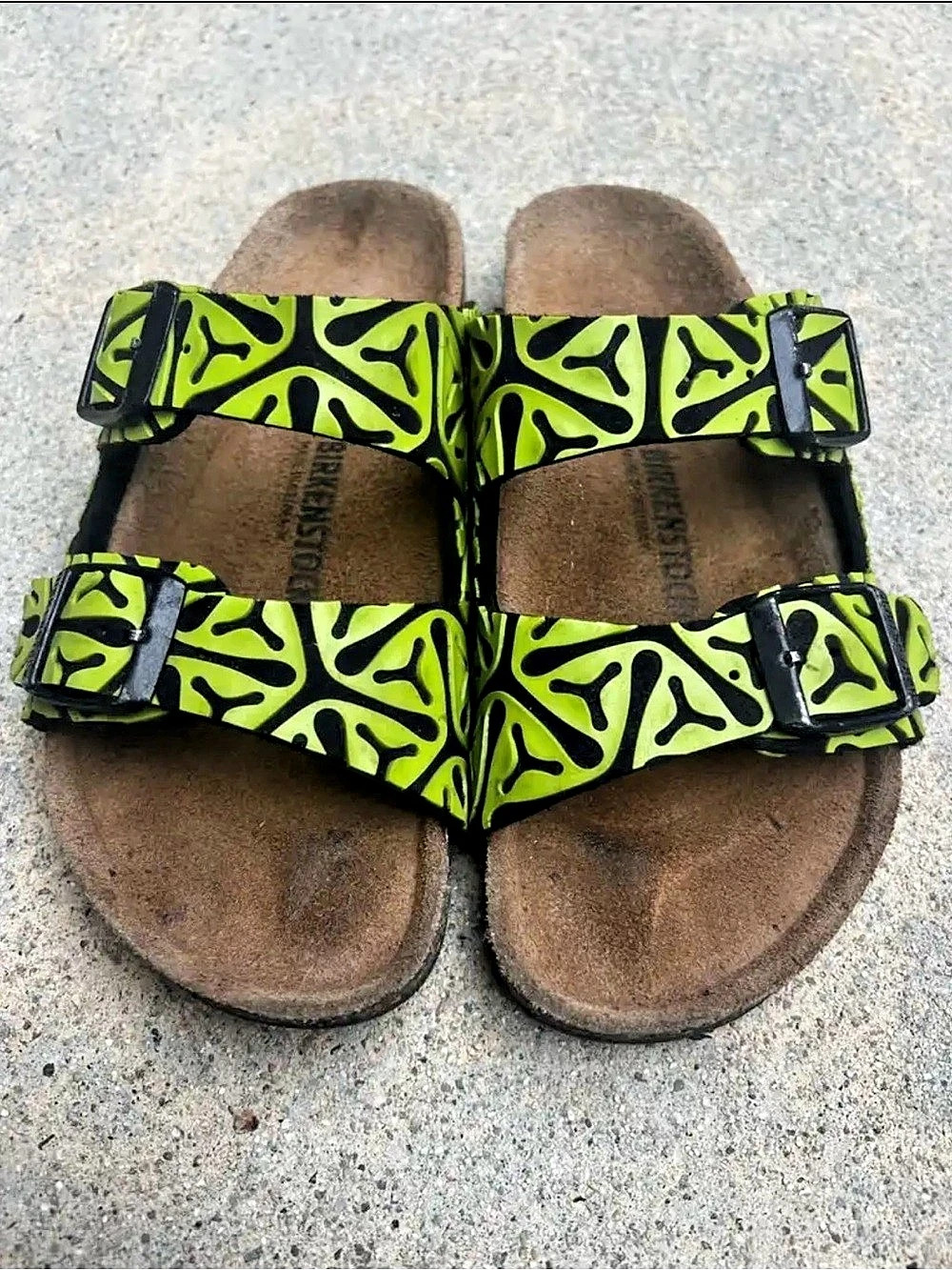 Birkenstock Arizona Green & Black Sandals